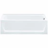 STERLING 71121120-0 Ensemble Bathtub, 55 Gal Capacity, 60 In L, 32 In W, 20 In H, Alcove Installation, Vikrell, White