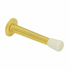 IVES 060F3 060 3" Flexible Door Stop, Clear Coated Bright Brass