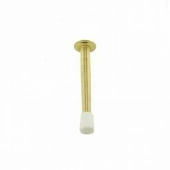 IVES 061F3 061 4" Flexible Door Stop, Clear Coated Bright Brass