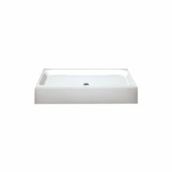 MAAX 105624-000-002-00 Finesse Series 105624-000-002 Shower Base, 48 In L, 32 In W, 7 In H, Fiberglass, White, Alcove Installation