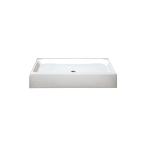 MAAX 105624-000-002-00 Finesse Series 105624-000-002 Shower Base, 48 In L, 32 In W, 7 In H, Fiberglass, White, Alcove Installation