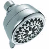 Delta 75763C Shower Head, Round, 1.75 Gpm, 1/2 In Connection, IPS, 7-Spray Function, ABS, Chrome, 3-3/8 In Dia