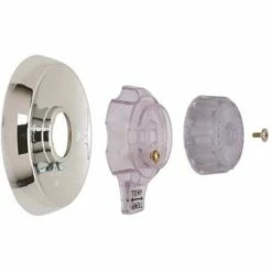 BrassCraft SKD0218 1-Handle Tub And Shower Faucet Trim Kit For Mixet Non-Pressure Balanced Valves In Chrome/Clear (Valve Not Included