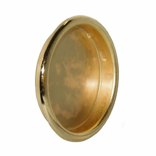 Don Jo 125605 2-1/8" Round Finger Pull Bright Brass Finish
