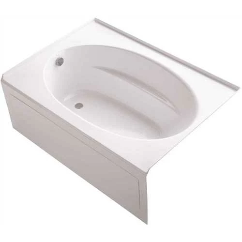 Kohler K-1113-LA-0 Windward 60 In. X 42 In. Acrylic Alcove Bathtub With Integral Apron And Left-Hand Drain In White