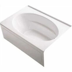 Kohler K-1113-RA-0 Windward 60 In. X 42 In. Acrylic Alcove Bathtub With Integral Apron And Right-Hand Drain In White