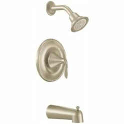 Moen T2133BN Eva Posi-Temp 1-Handle Tub And Shower Trim Kit In Brushed Nickel (Valve Not Included)