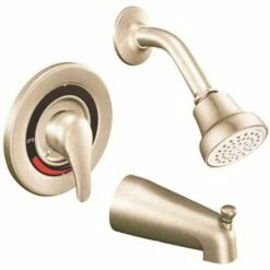 Cleveland Faucet Group 40311VBNGR Cornerstone 1-Handle Tub And Shower 1.75 GPM Trim In Brushed Nickel