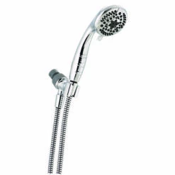 Peerless 76515C Hand Shower, 1/2-14 Connection, 1.75 Gpm, 5-Spray Function, Chrome, 60 In L Hose