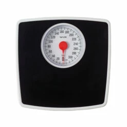 TAYLOR 483250732 Bathroom Scale 330 Lb Analog Black Black