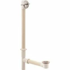 Gerber 0041513 24 In. PVC White Lift And Turn Roman Tub Drain In Chrome