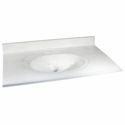 Foremost WW-2249 Vanity Top, 49 In OAL, 22 In OAW, Marble, White, Countertop Edge