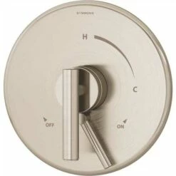Symmons S-3500-CYL-B-STN-TRM Dia 1-Handle Shower System Trim Kit In Satin Nickel (Valve Not Included)