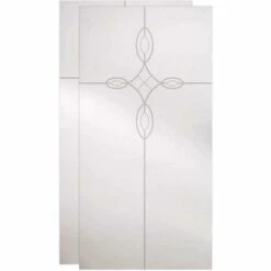 Delta SDGS060-CLQ-R 29-1/32 X 67-3/4 In. X 1/4 In. Frameless Sliding Shower Door Glass Panels In Tranquility ( For 50-60 In. Doors)