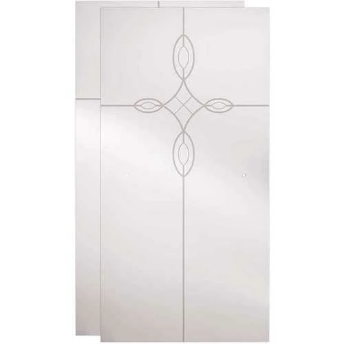 Delta SDGS060-CLQ-R 29-1/32 X 67-3/4 In. X 1/4 In. Frameless Sliding Shower Door Glass Panels In Tranquility ( For 50-60 In. Doors)