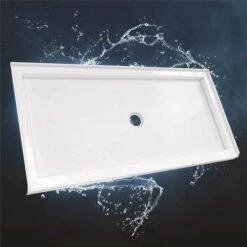 DreamLine DLT-1130600 SlimLine 30 In. D X 60 In. W Single Threshold Shower Base In White