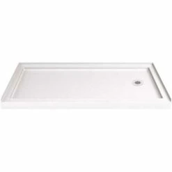 DreamLine DLT-1136602 SlimLine 36 In. D X 60 In. W Single Threshold Shower Base In White With Right Hand Drain