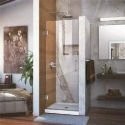DreamLine SHDR-20307210F-01 Unidoor 30 In. X 72 In. Frameless Hinged Shower Door In Chrome