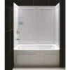 DreamLine SHBW-1360603-01 QWALL-Tub 28-32 In. D X 56 To 60 In. W X 60 In. H Easy Up Adhesive Tub Surround In White