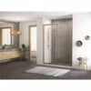 Coastal Shower Doors L24IL15.69N-C Legend 38.5 In. To 40 In. X 69 In. Framed Hinge Swing Shower Door With Inline Panel In Brushed Nickel With Clear Glass