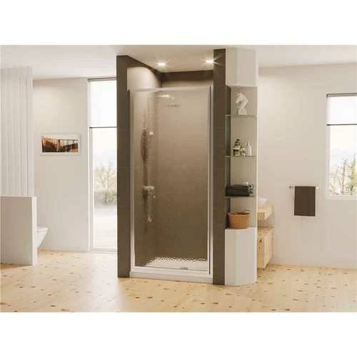 Coastal Shower Doors L30.66B-A Legend 29.625 In. To 30.625 In. X 64 In. Framed Hinged Shower Door In Chrome With Obscure Glass
