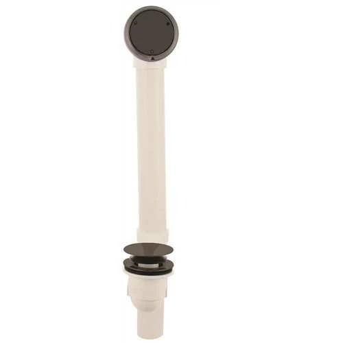 Westbrass D493244CHM-12 Sch. 40 PVC Tub Waste With Tip-Toe Drain And Closing Overflow, Oil Rubbed Bronze