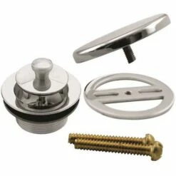 Westbrass D94H-26 Illusionary Overflow With Lift And Turn Bath Drain Trim Only In Polished Chrome