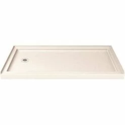 DreamLine DLT-1134601-22 SlimLine 34 In. D X 60 In. W Single Threshold Shower Base In Biscuit With Left Hand Drain