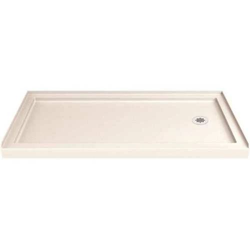 DreamLine DLT-1132602-22 SlimLine 32 In. D X 60 In. W Single Threshold Shower Base In Biscuit With Right Hand Drain