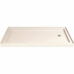 DreamLine DLT-1136602-22 SlimLine 36 In. D X 60 In. W Single Threshold Shower Base In Biscuit With Right Hand Drain