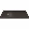 DreamLine DLT-1136601-88 SlimLine 36 In. D X 60 In. W Single Threshold Shower Base In Black With Left Hand Drain