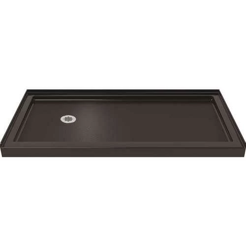 DreamLine DLT-1136601-88 SlimLine 36 In. D X 60 In. W Single Threshold Shower Base In Black With Left Hand Drain