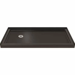 DreamLine DLT-1132601-88 SlimLine 32 In. D X 60 In. W Single Threshold Shower Base In Black With Left Hand Drain