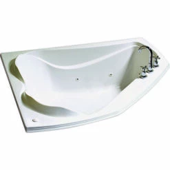 MAAX 102724-091-001 Cocoon 6054 Series Bathtub, 38 To 76 Gal Capacity, 59-3/4 In L, 53-7/8 In W, 21 In H, Acrylic, White