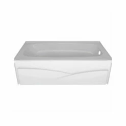 Delta Faucet B10311-6032R-WH Laurel Skirted Bathtub, Right Hand Drain, Bright White Gloss, Acrylic, 59.87 X 32 X 18-In.