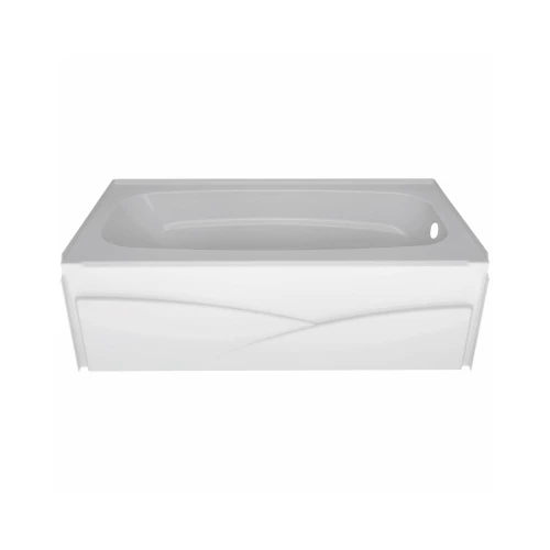 Delta Faucet B10311-6032R-WH Laurel Skirted Bathtub, Right Hand Drain, Bright White Gloss, Acrylic, 59.87 X 32 X 18-In.