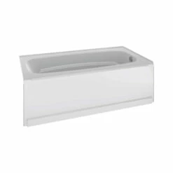 Delta 40034R Classic 400 Series Shower Bathtub, 70 Gal Capacity, 60 In L, 32-1/2 In W, 18 In H, Procrylic Acrylic, White