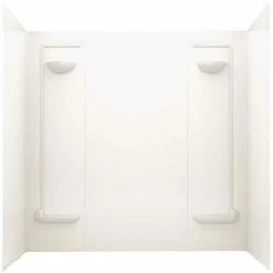Swan TF-57-010 30 In. X 60 In. X 57 In. Easy Up Adhesive Alcove Tub Surround In White