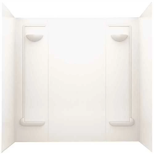Swan TF-57-010 30 In. X 60 In. X 57 In. Easy Up Adhesive Alcove Tub Surround In White