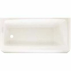 Swan BT-3060L-010 60 In. Fiberglass Left Drain Rectangular Alcove Bathtub In White