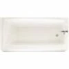 Swan BT-3060R-010 60 In. Fiberglass Right Drain Rectangular Alcove Bathtub In White
