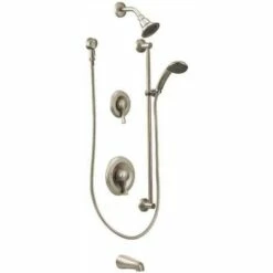 Moen T8343CBN Commercial 1-Handle Posi-Temp Tub And Shower Faucet Trim Kit In Brushed Nickel (Valve Not Included)