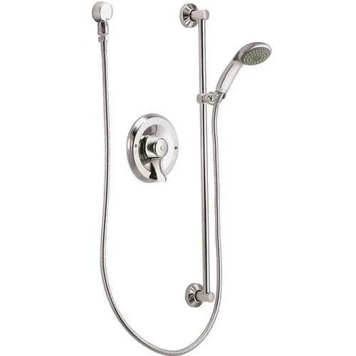 Moen T8346EP15 Commercial Posi-Temp 1-Spray Handheld Shower Trim Kit Without Valve, 1.5 GPM, Lever Handle In Chrome