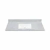 Continental Cabinets SQ249-PEP3CB Vanity Top Single Gloss Sterling 49" W X 22" D X 4.75" H Gloss