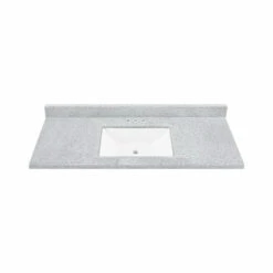 Continental Cabinets SQ249-PEP3CB Vanity Top Single Gloss Sterling 49" W X 22" D X 4.75" H Gloss