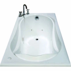 MAAX 102722-091-001 Cocoon 6032 Series Bathtub, 40 To 52 Gal Capacity, 59-7/8 In L, 31-7/8 In W, 20-1/2 In H, Acrylic
