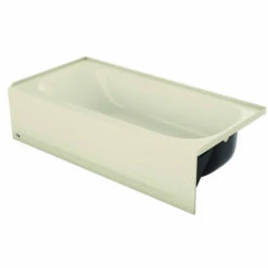 Bootz 011-3364-06/4364 Aloha 011-4364-06/2364 Bathtub, 60 In L, 30 In W, 14-1/4 In H, Porcelain/Steel, Bone, Rectangular