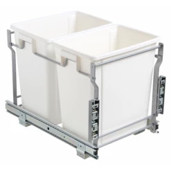 Laurey 90101 20L Double-Bottom Mount- Pull-Out Waste Bin W Door Mounting Kit