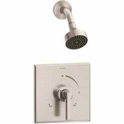 Symmons 3601-STN-1.5-TRM Duro Single Handle 1-Spray Shower Trim In Satin Nickel - 1.5 GPM (Valve Not Included)