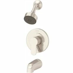 Symmons S-6702-1.5-TRM-STN Identity 1-Handle Wall-Mounted Tub And Shower Trim Kit With Diverter Lever In Satin Nickel (Valve Not Included)